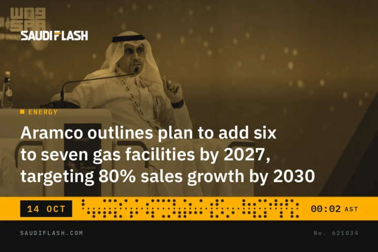 Aramco outlines plan to add six to seven gas facilities by 2027, targeting 80% sales growth by 2030