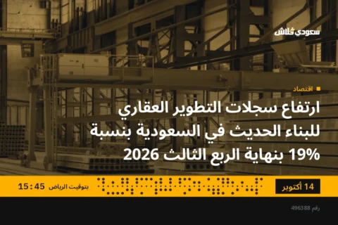 ارتفاع سجلات التطوير العقاري للبناء الحديث في السعودية بنسبة 19% بنهاية الربع الثالث 2026