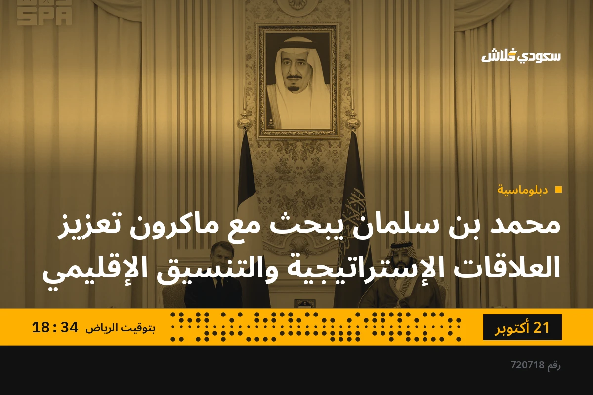 محمد بن سلمان يبحث مع ماكرون تعزيز العلاقات الإستراتيجية والتنسيق الإقليمي