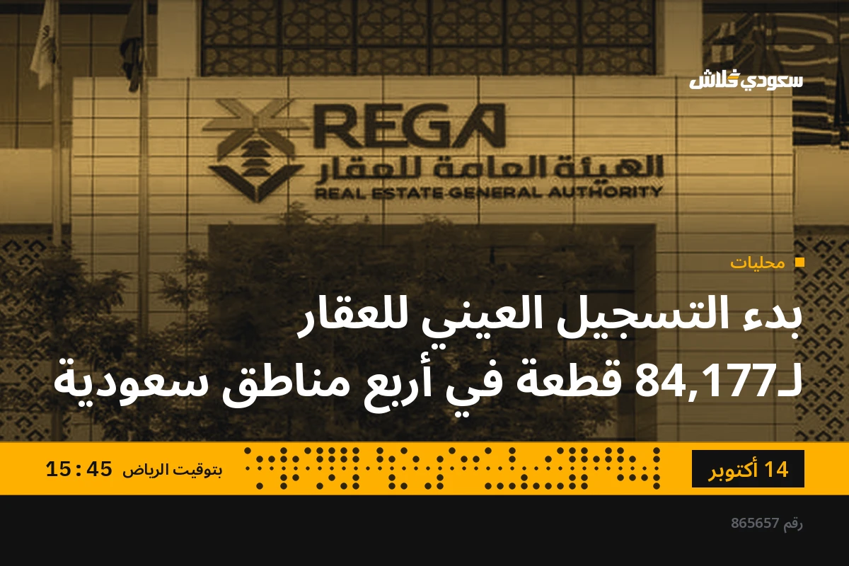 بدء التسجيل العيني للعقار لـ84,177 قطعة في أربع مناطق سعودية